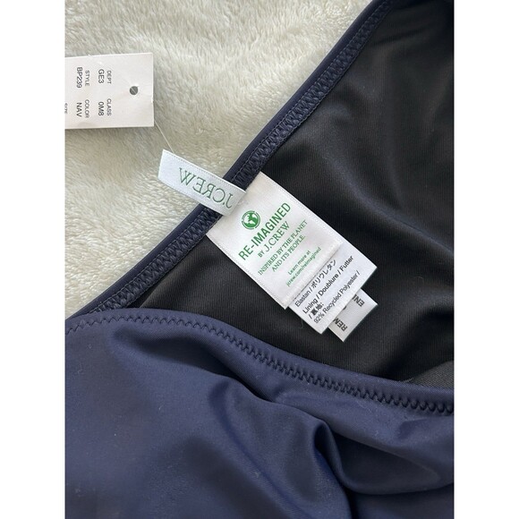 J Crew Swimsuit Size 2 One Piece Cut Out Navy Gold Buttons Bathing Suit Preppy - Picture 5 of 9